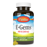Carlson E-Gems Vitamin E 400 IU soft gels bottle front view