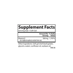 Close-up of a single Vitamin E soft gel capsule