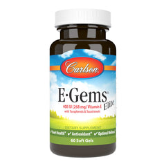 Carlson E-Gems Elite Vitamin E 400 IU bottle - front view