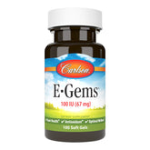 Carlson E-Gems Vitamin E 100 IU bottle and packaging