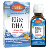Carlson Elite DHA 2270 mg orange-flavored fish oil bottle, 100 mL