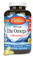 Carlson Elite Omega-3 Gems Lemon bottle front