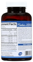 Close-up of a lemon-flavored omega-3 softgel