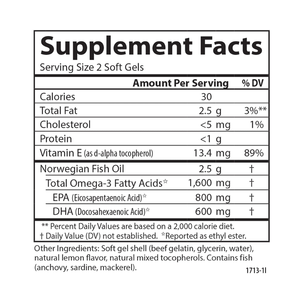 EPA & DHA omega-3 infographic on packaging