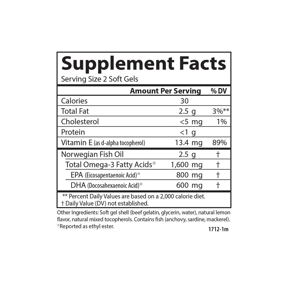 Carlson Elite Omega-3 Gems fresh-seal demonstrates freshness and potency