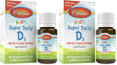 Front view of Carlson Kid's Super Daily D3 bottle