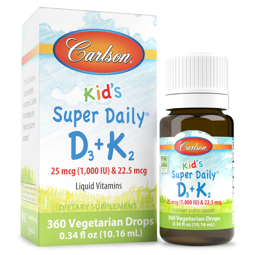 Carlson Kids D3+K2 Drops bottle front view
