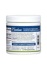 Measuring Carlson L-Glutamine powder with a scoop