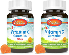 Front view of Carlson Labs Kids Vitamin C Gummies 60 count pack of 2