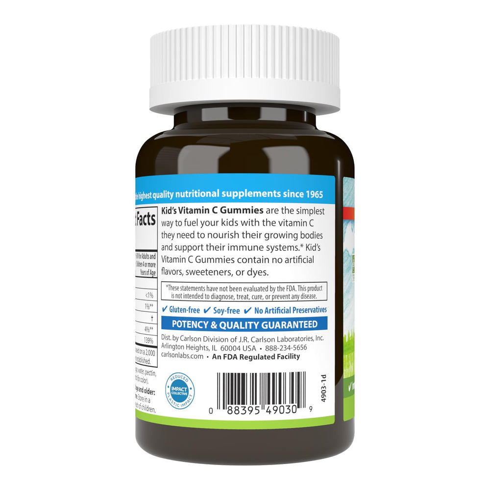 Serving size and vitamin C per serving information