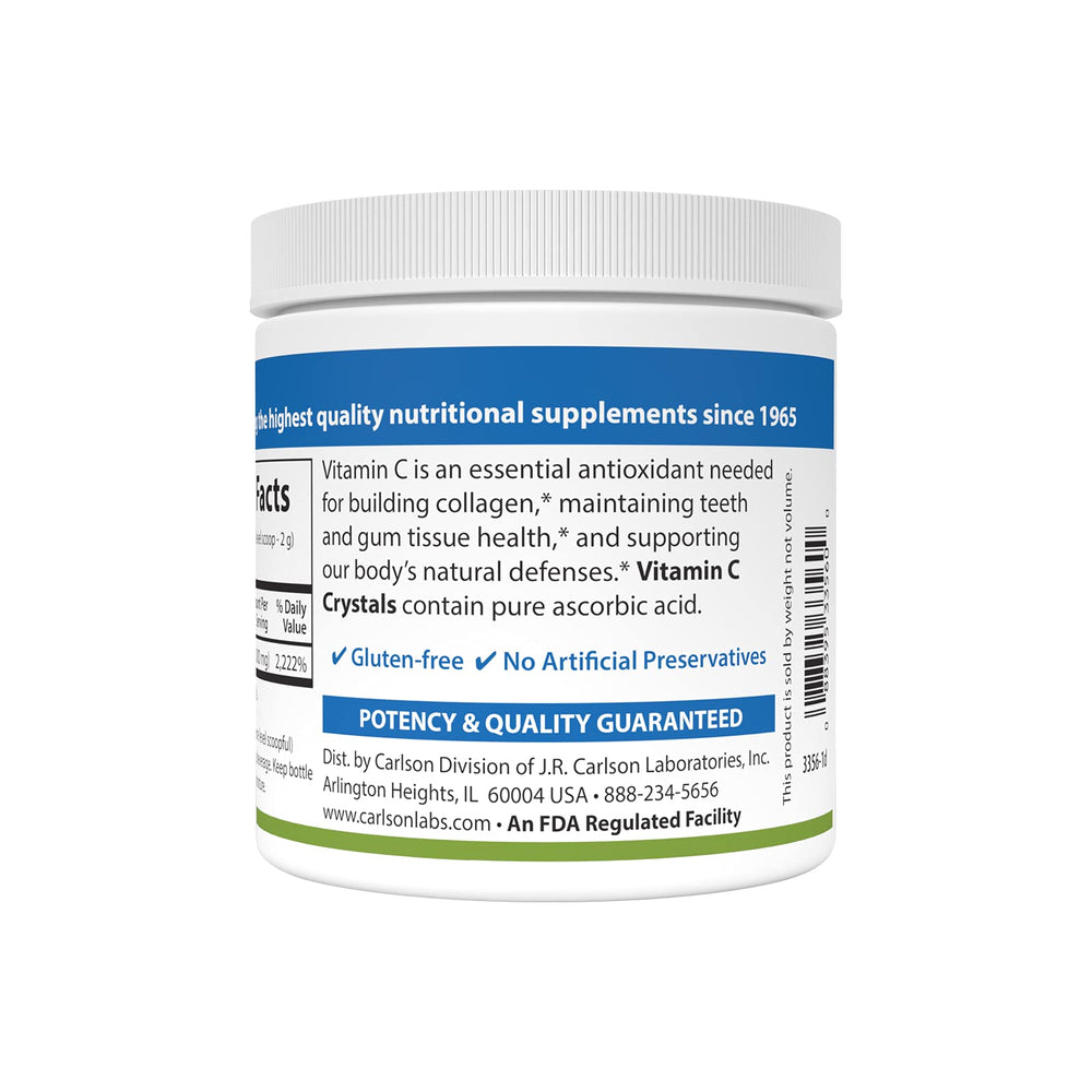 Non-GMO Vitamin C crystals packaging close-up