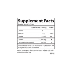 Ingredients highlighting choline, inositol, and phospholipids