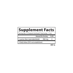 3.53 oz (100 g) container of Carlson L-Lysine Powder