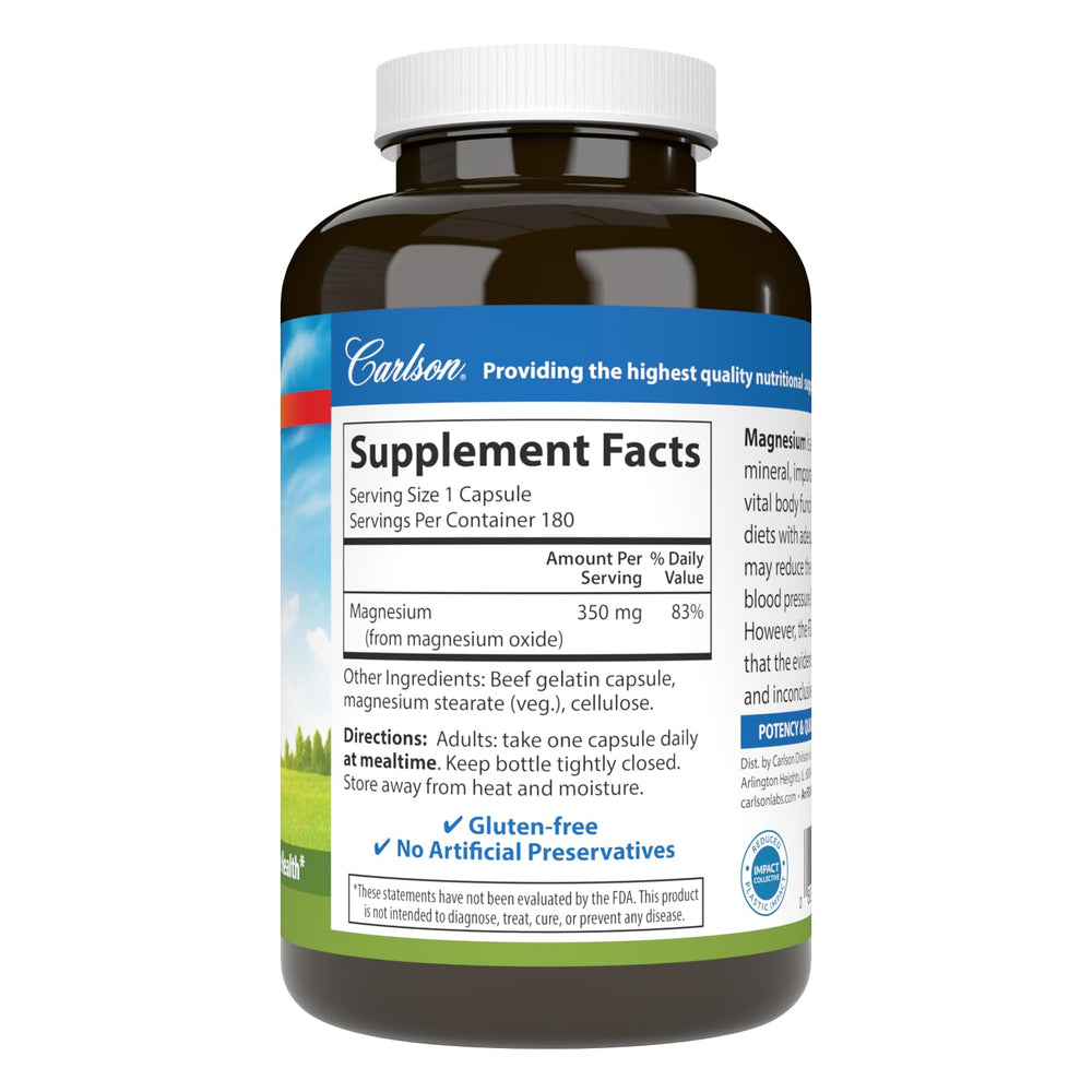 Carlson magnesium cardio-support graphic – conveys heart health potential.