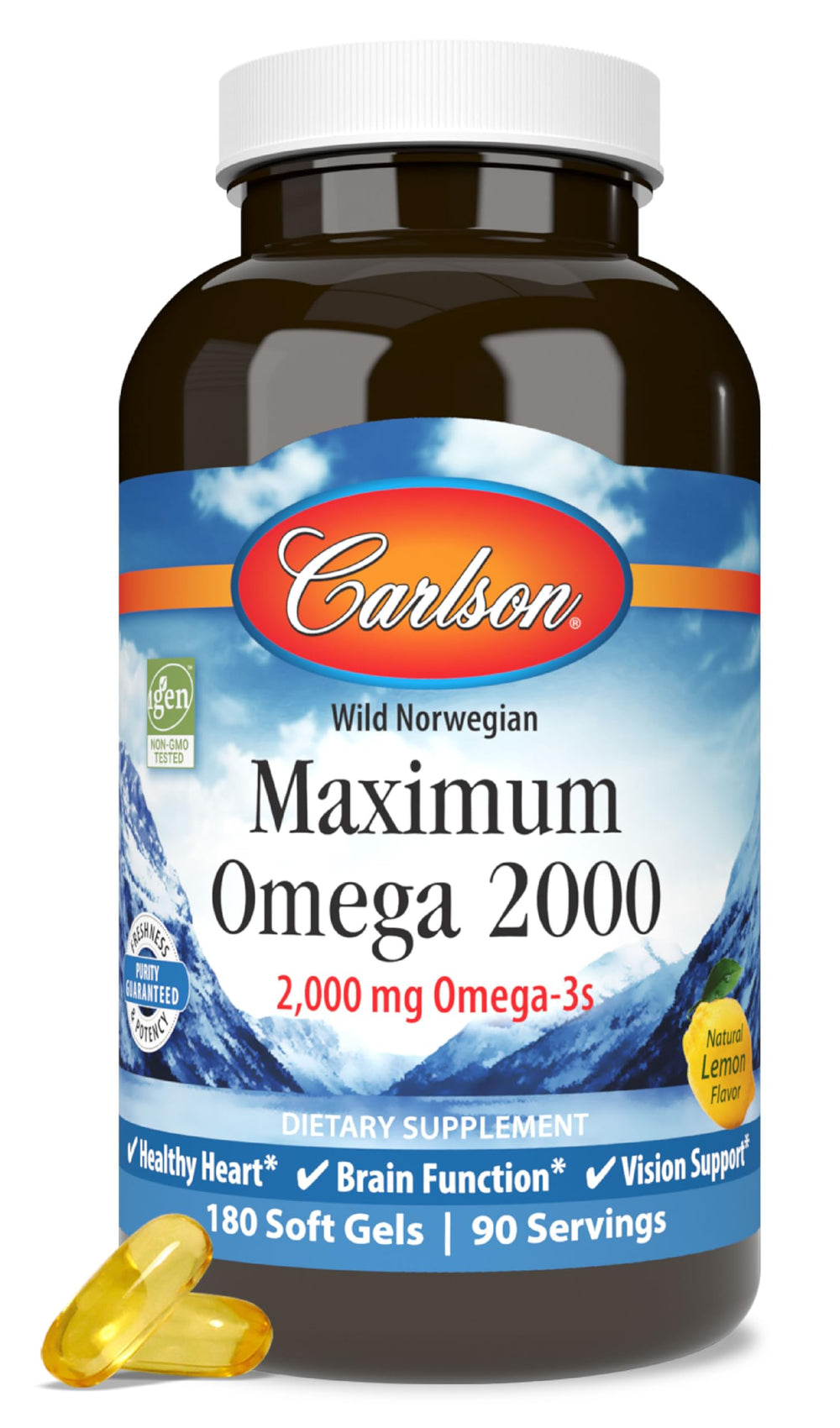 Carlson Maximum Omega 2000 bottle front view