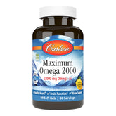 Carlson Maximum Omega 2000 lemon-flavored omega-3 softgels, 60-count