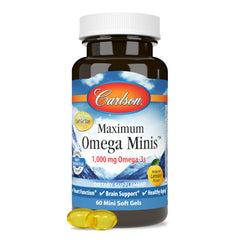 IFOS and IGEN non-GMO certification logos for Carlson Omega Minis