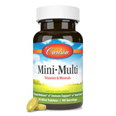 Carlson Mini-Multi vitamin and mineral tablets on the front label