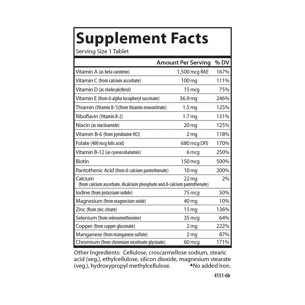 Graphic highlighting antioxidants and immune support from Mini-Multi