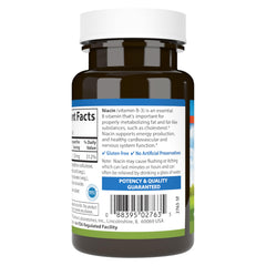 Carlson Niacin brand logo on label signaling trusted heart-health support.