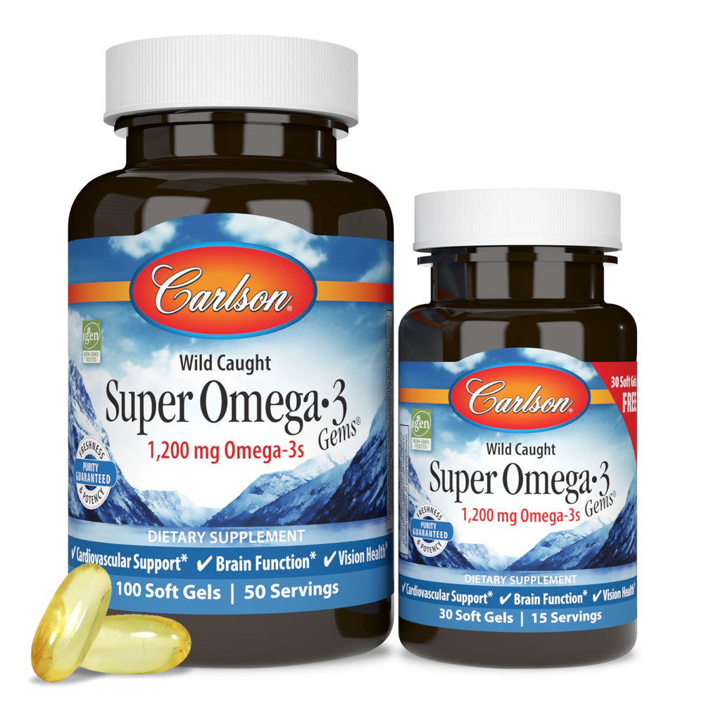 Carlson Super Omega-3 Gems bottle front label