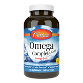 Carlson Omega Complete Gems bottle front with 180 softgels