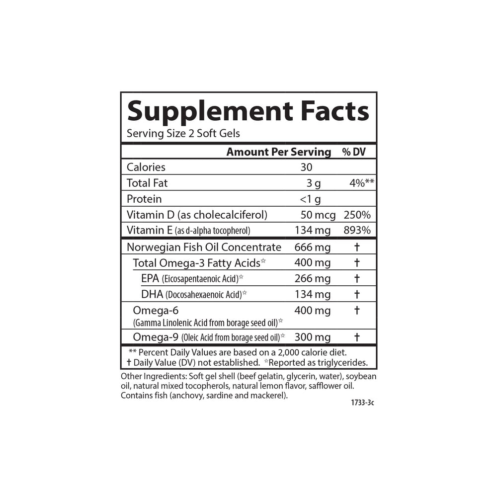 Carlson Omega Complete Gems wild-caught sustainably sourced label signaling responsible sourcing