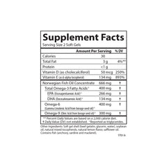 Carlson Omega Complete Gems wild-caught sustainably sourced label signaling responsible sourcing