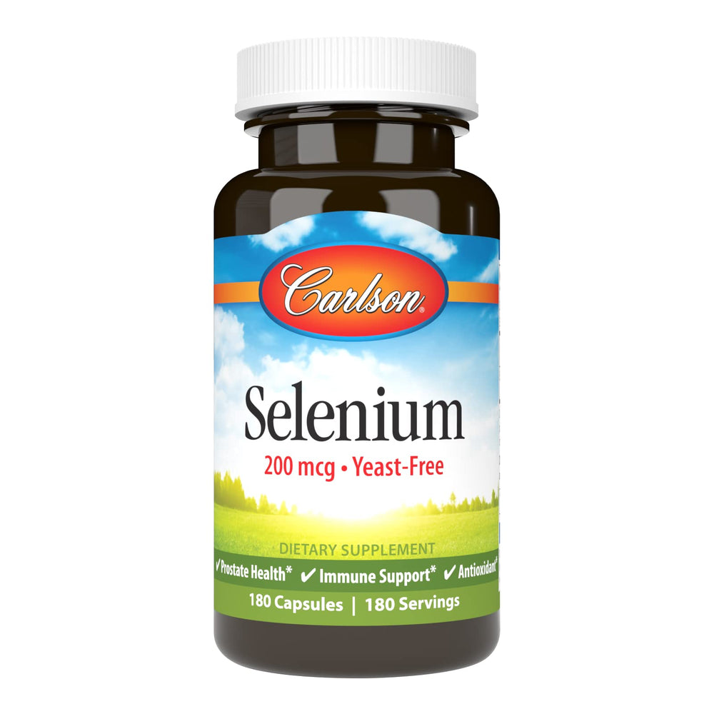 Carlson Selenium 200 mcg Yeast-Free bottle label