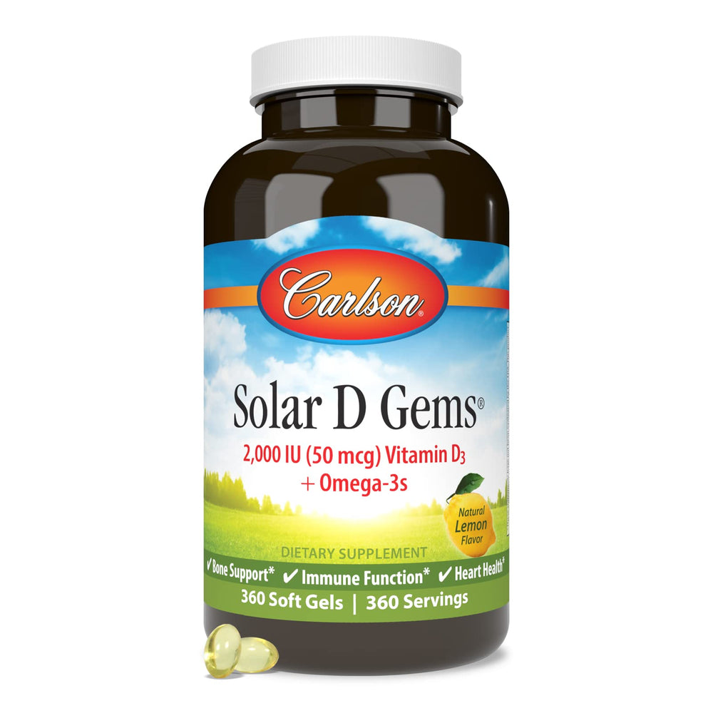Ingredients panel of Carlson Solar D Gems