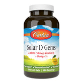 Lemon-flavored Carlson Solar D Gems softgels in bottle (360-count)