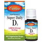 Bottle of Carlson Super Daily D3 with 2,000 IU per drop