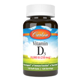 Carlson Vitamin D3 120 softgels bottle front view