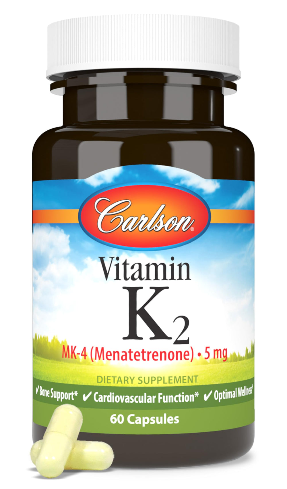 Carlson Vitamin K2 MK-4 bottle label