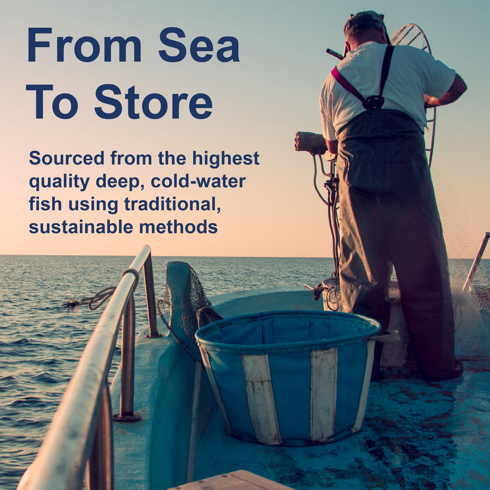 Wild-caught Norwegian origin concept for fish oil