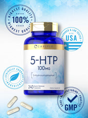 Non-GMO and gluten-free Carlyle 5HTP label