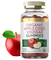 Carlyle front label showing organic apple cider vinegar gummies and benefits