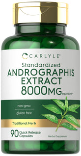 Front view of Carlyle Andrographis Paniculata Capsules bottle