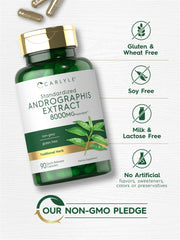 Vitamin and herb supplement packaging with Andrographis branding