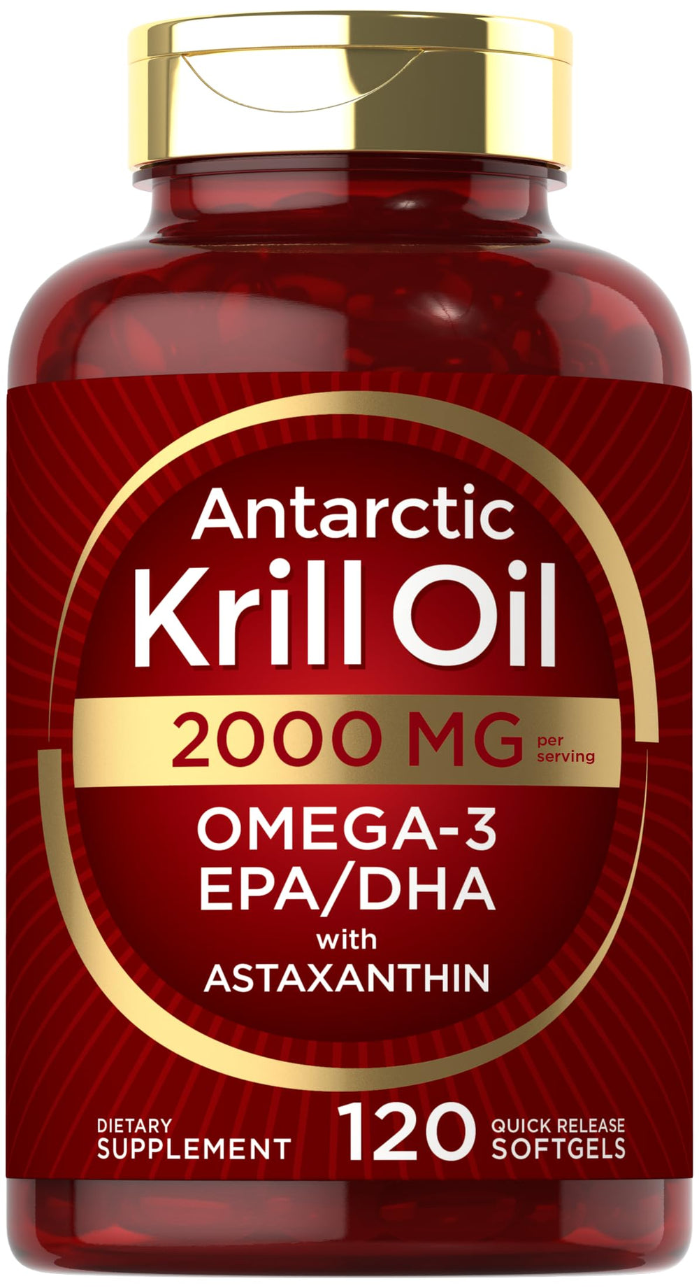 Bottle of Carlyle Antarctic Krill Oil 2000 mg - 120 softgels