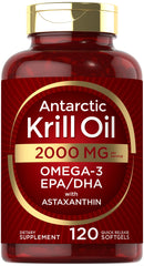 Bottle of Carlyle Antarctic Krill Oil 2000 mg - 120 softgels