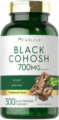Carlyle Black Cohosh Capsules bottle - 700mg, 300 count