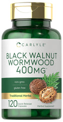 Carlyle Black Walnut Wormwood bottle and label – 120 capsules