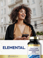 Vegetarian caplets of Carlyle Calcium Magnesium Zinc D3