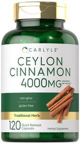 Carlyle Ceylon Cinnamon capsules bottle label