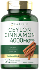 Carlyle Ceylon Cinnamon capsules bottle label