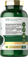 Close-up of Carlyle Chlorella 500 mg vegetarian capsules