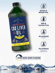 Ingredients highlight lemon flavor for Carlyle Cod Liver Oil Liquid