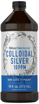 Bottle of Carlyle Colloidal Silver Liquid 10 PPM 16 fl oz