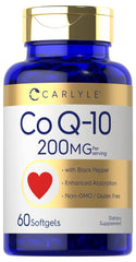 Carlyle CoQ10 200mg Softgels bottle and label